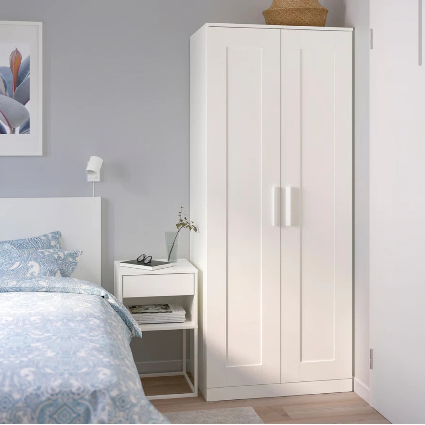 IKEA BRIMNES Wardrobe with 2 doors, white (Assembled) - photo 2