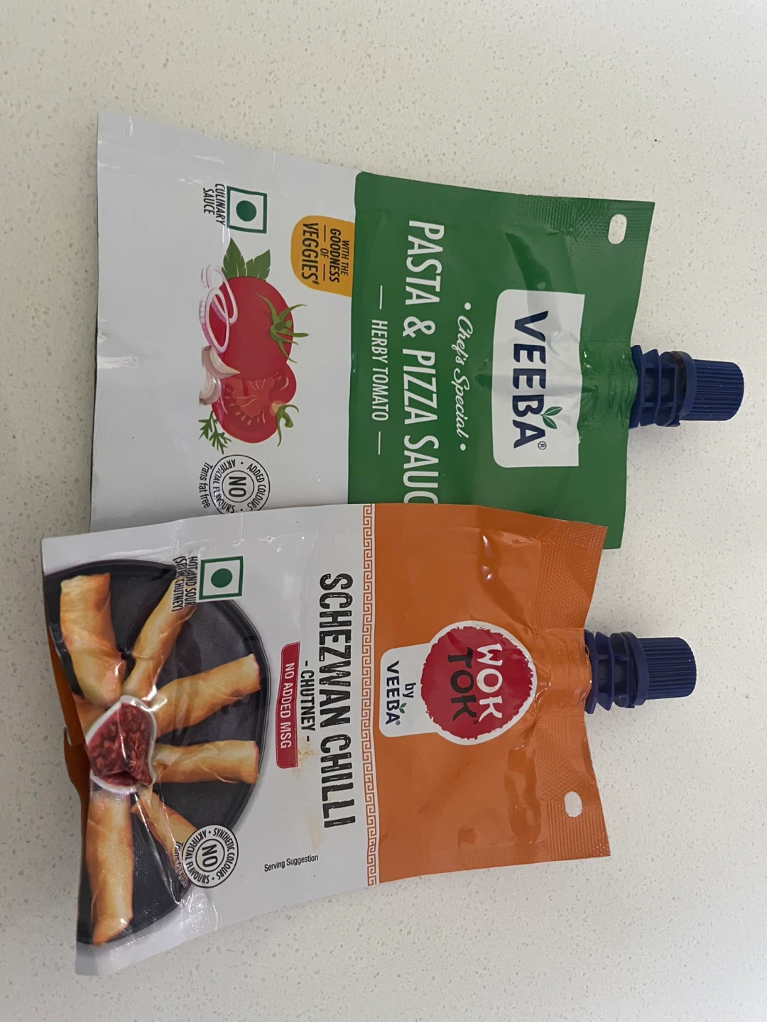 Veeba Pasta & Pizza Sauce and Wok Tok Schezwan Chilli Chutney