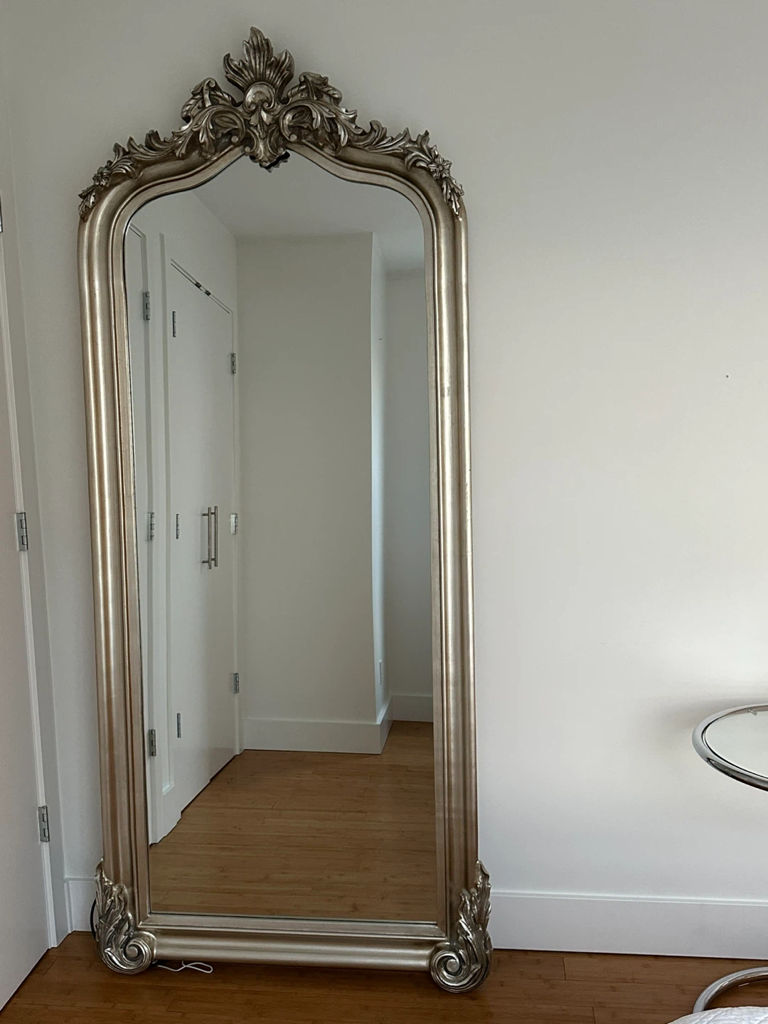 Ornate Silver Full Length Mirror