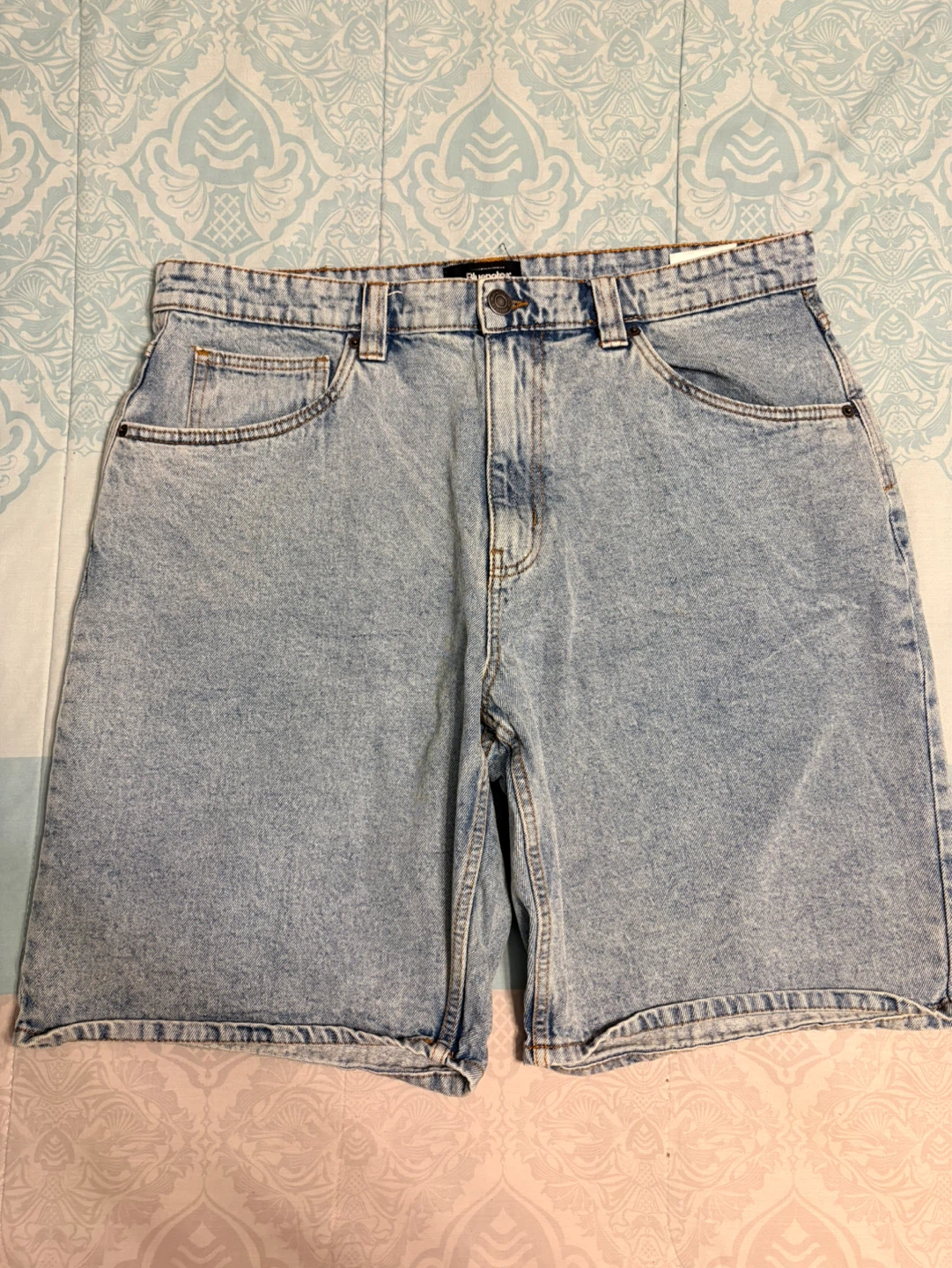 Men's Light Wash Denim Shorts