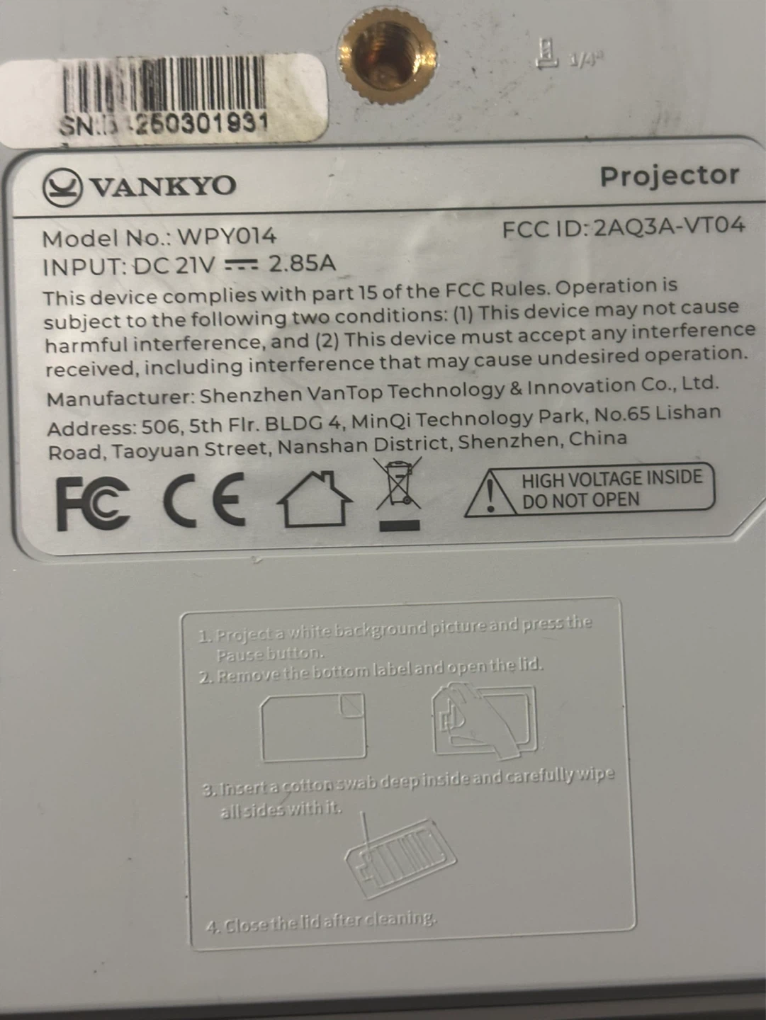 VANKYO Portable Projector with tripod - photo 3