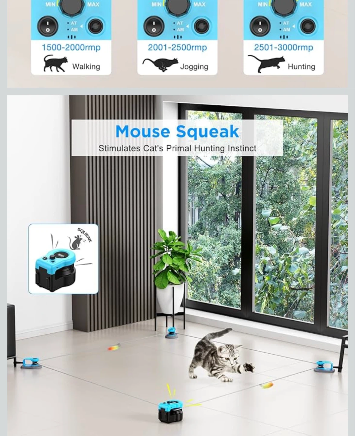 PER DELUXE remote Control Interactive Cat Toy for Indoor Cats - photo 3