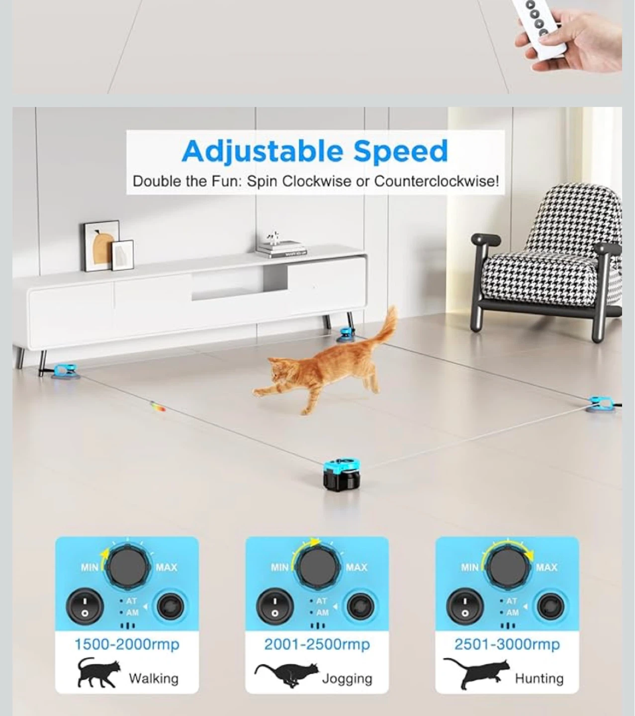 PER DELUXE remote Control Interactive Cat Toy for Indoor Cats - photo 2