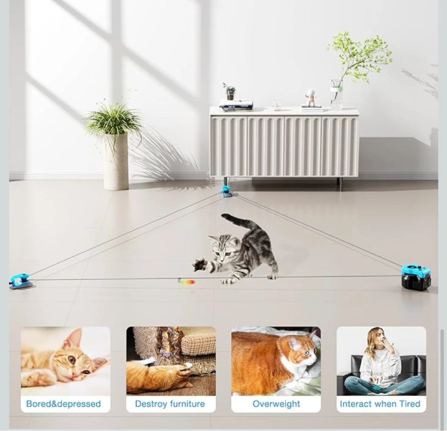 PER DELUXE remote Control Interactive Cat Toy for Indoor Cats - photo 4