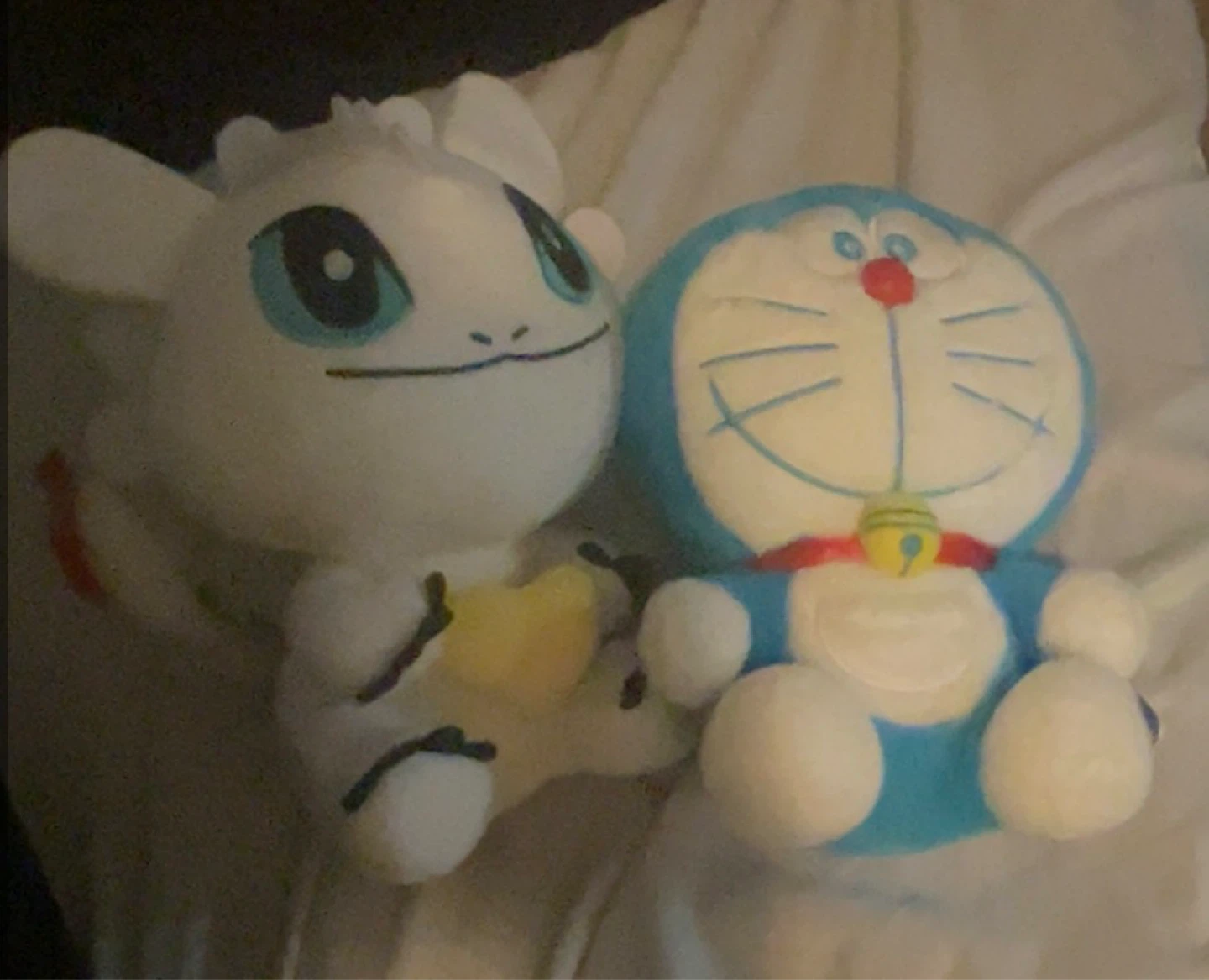 Doraemon and Lightfury Plush Toys