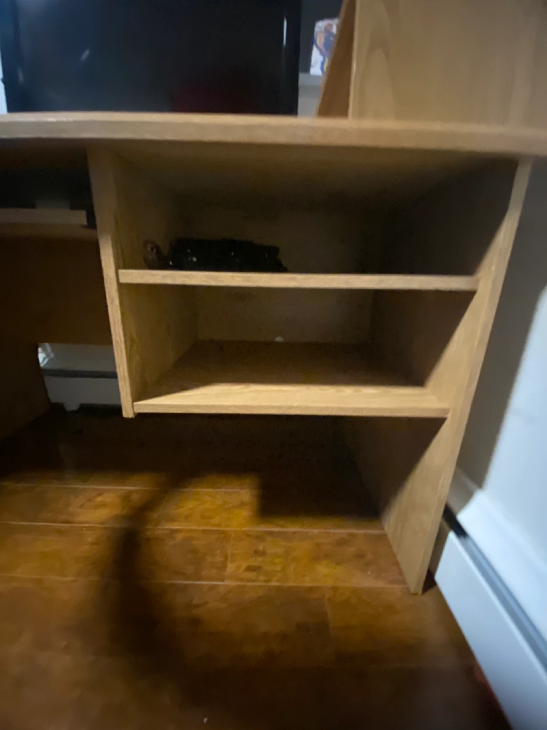 Computer Desk with Keyboard Tray and Shelving - photo 4
