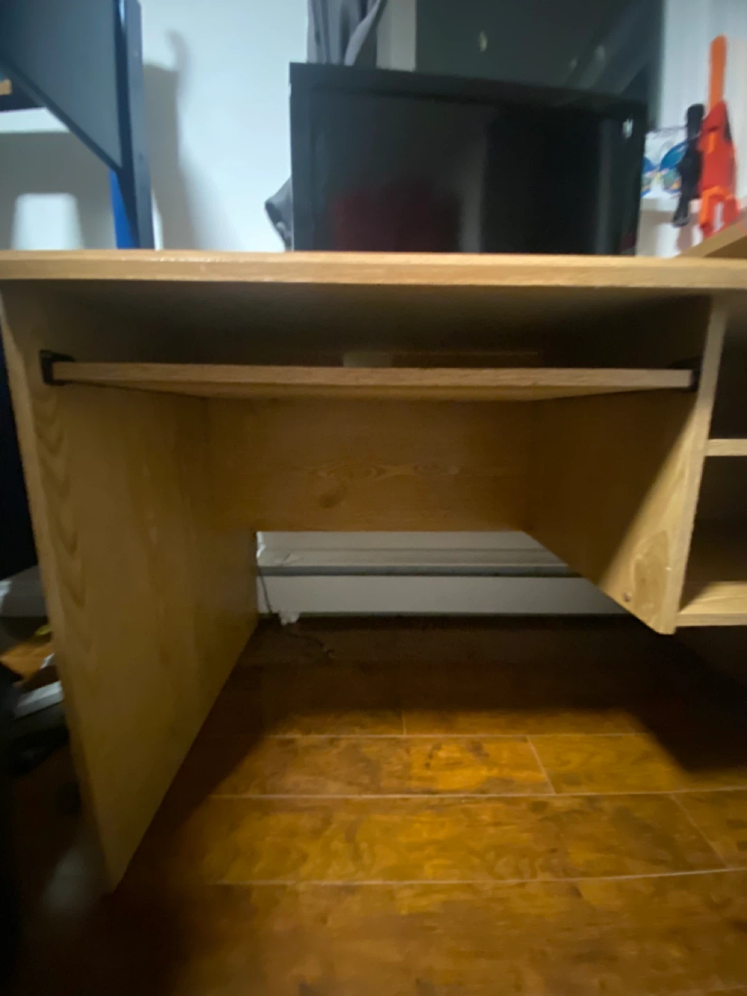 Computer Desk with Keyboard Tray and Shelving - photo 3