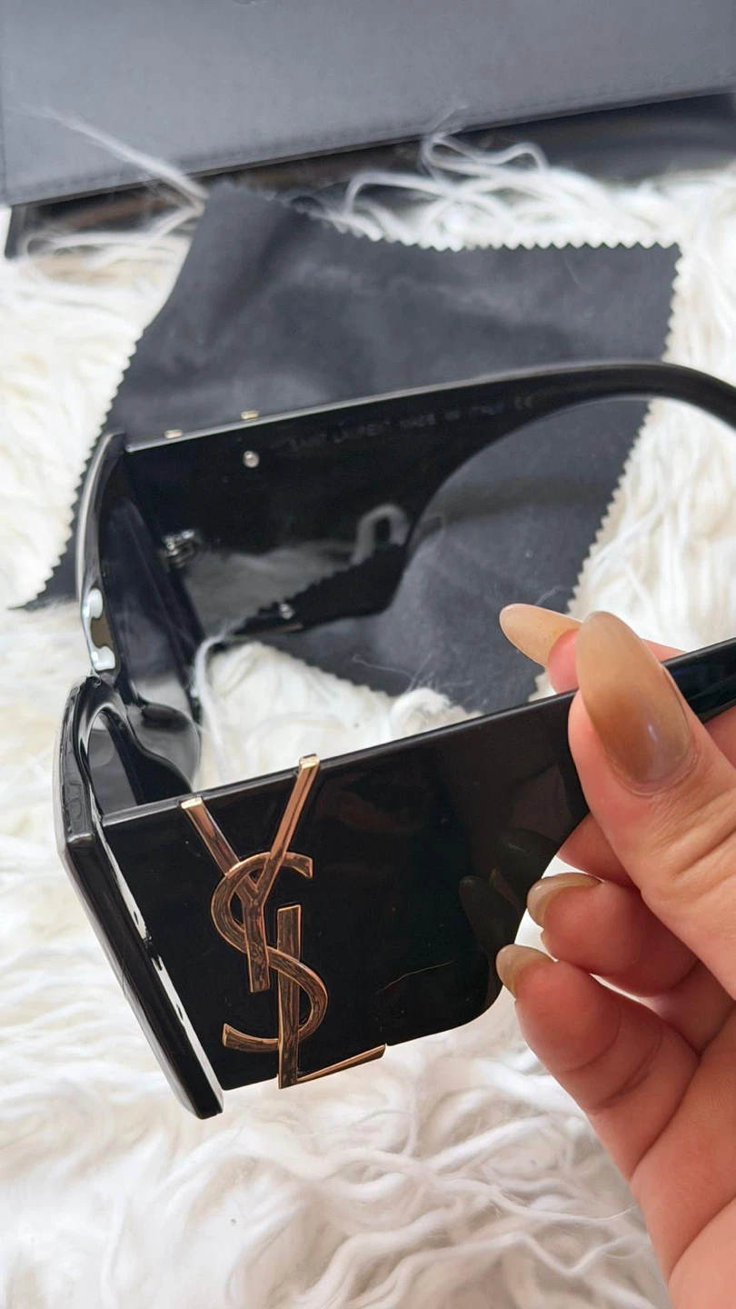 Yves Saint Laurent Black Acetate Sunglasses - photo 4