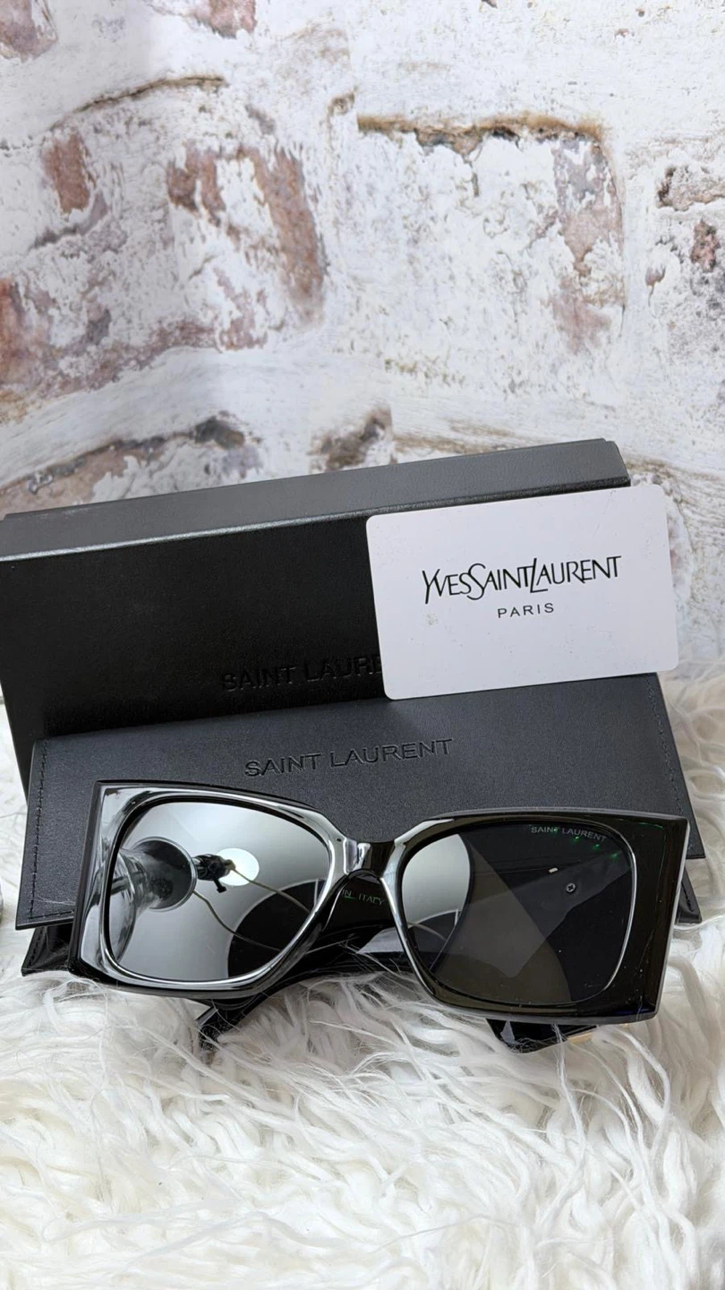 Yves Saint Laurent Black Acetate Sunglasses - photo 5