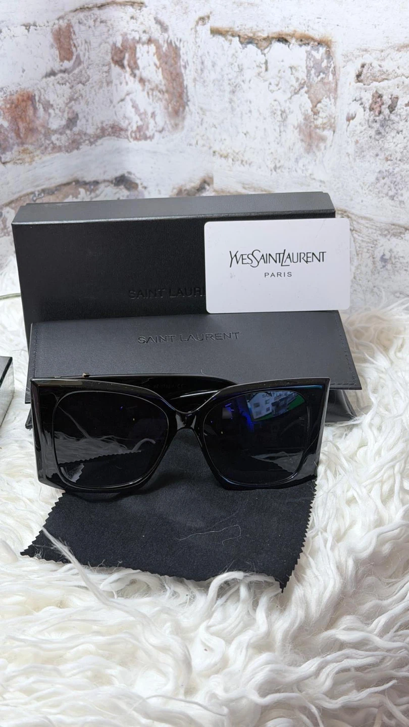 Yves Saint Laurent Black Acetate Sunglasses - photo 2