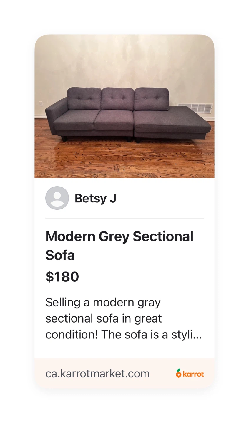 Modern Grey Sectional Sofa