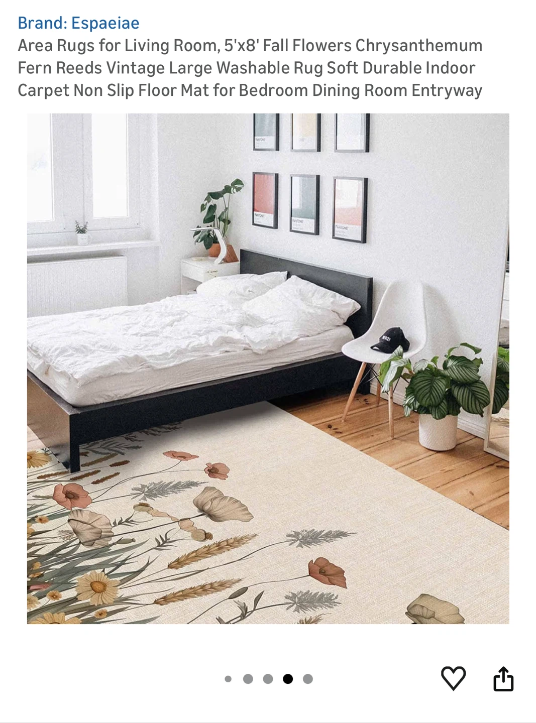 Espaeiae Area Rug - 8*10' Fall Flowers Design - photo 4