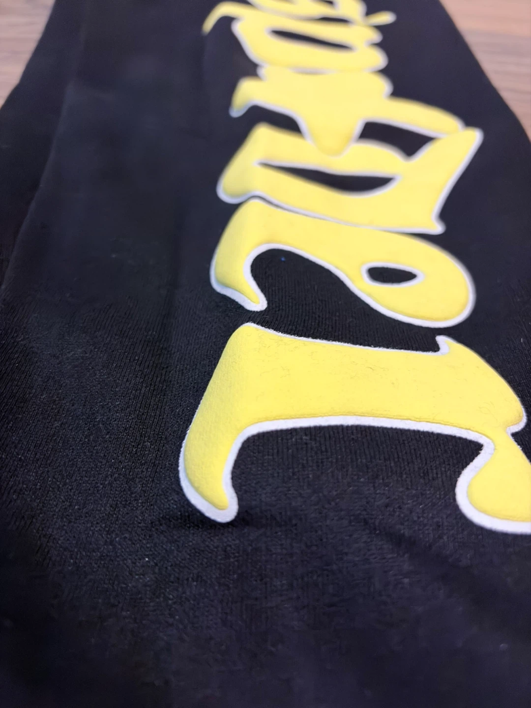 Spider Black Sweatpants with Yellow Logo and Stars - photo 2