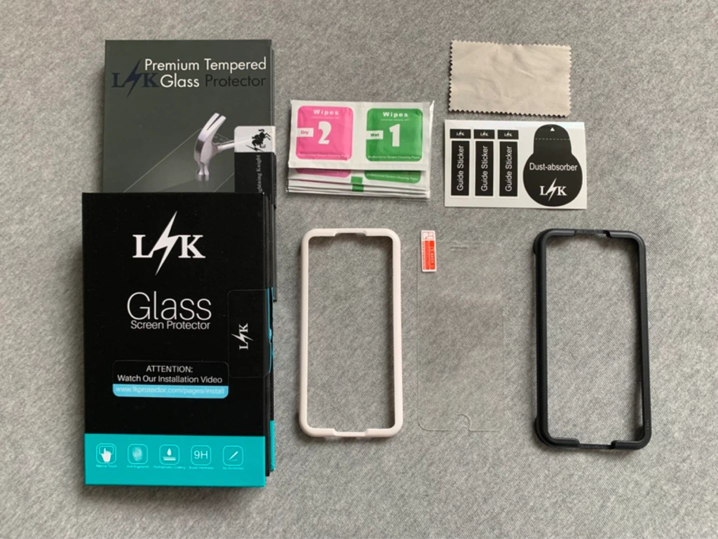Older iPhone Tempered Glass Screen Protector + Accessories