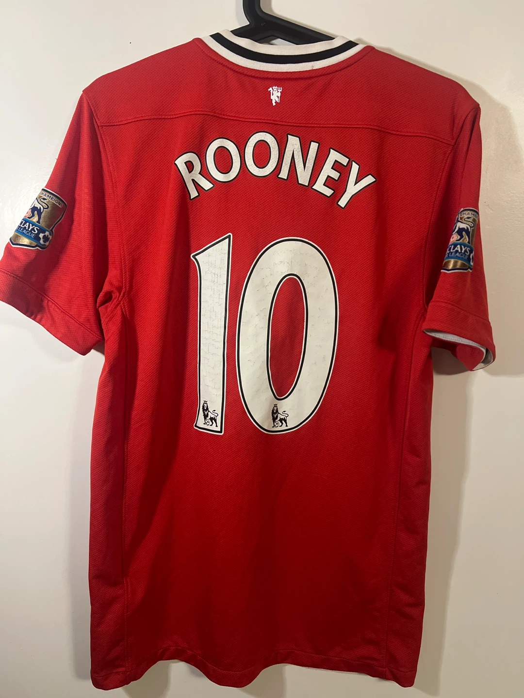 Vintage Manchester United Rooney #10 Soccer Jersey Size S - photo 4