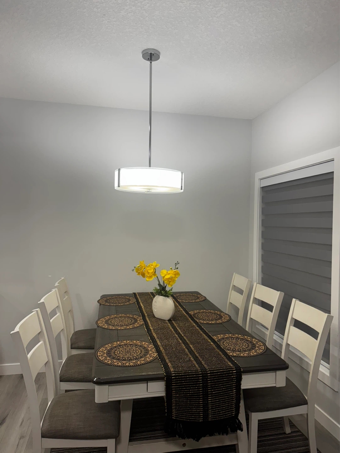 Brick 7pc Dining Table Set , 70"W - White/Grey - photo 2