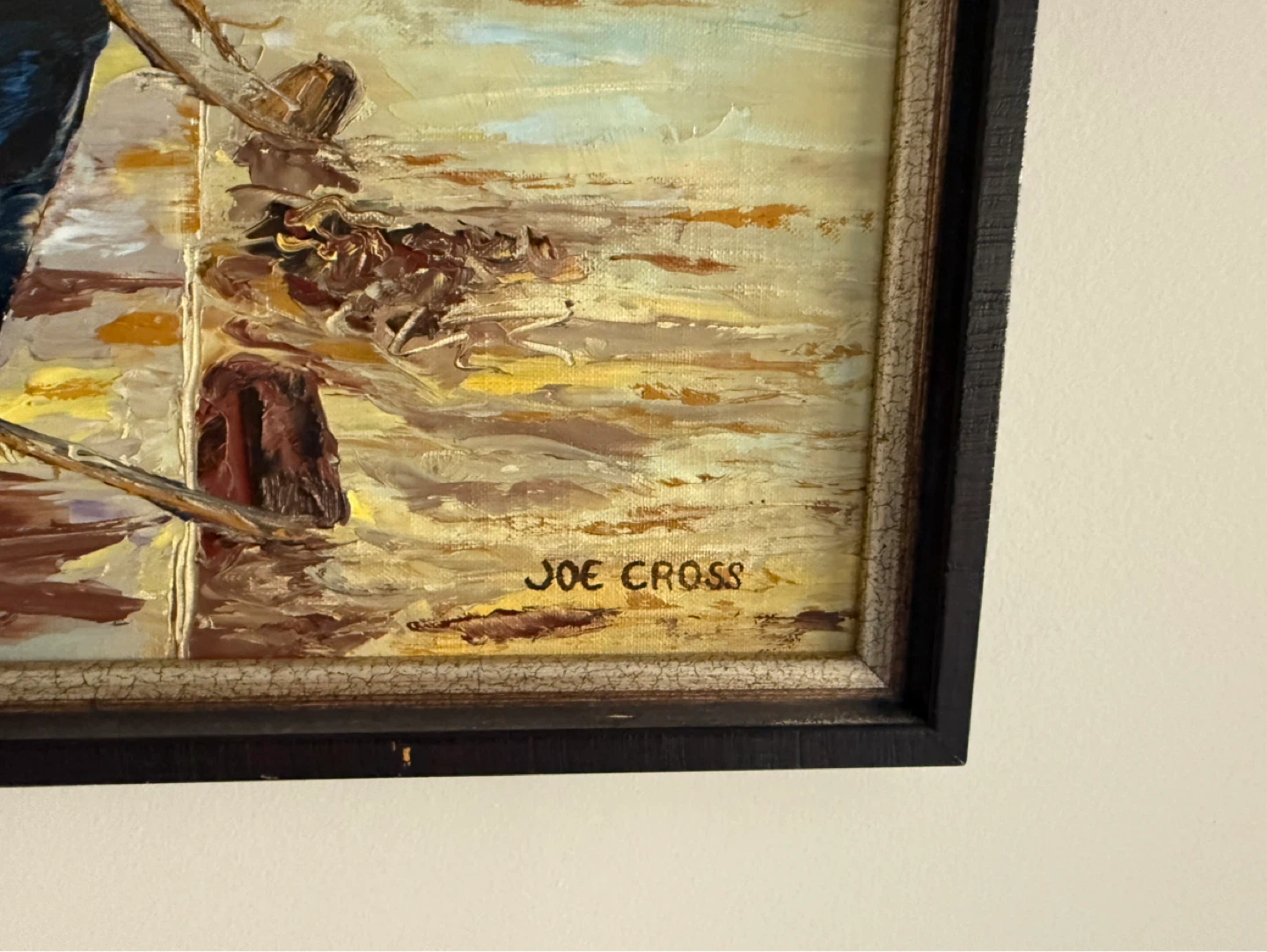 Oil painting of a sailboat by Joe Cross - photo 3