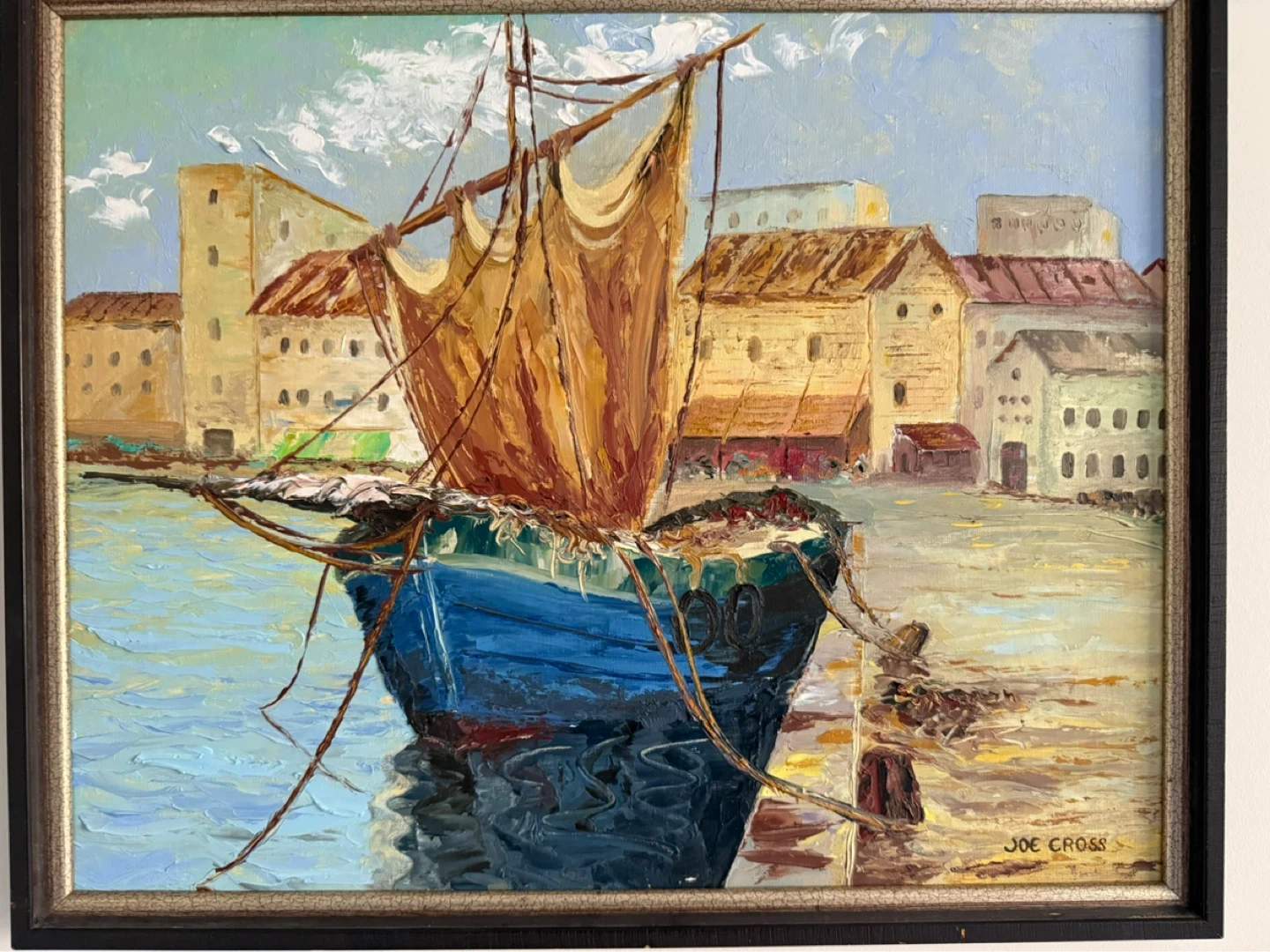 Oil painting of a sailboat by Joe Cross - photo 5