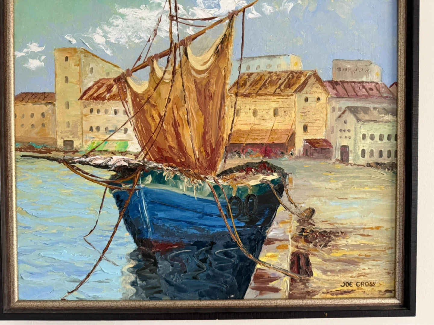 Oil painting of a sailboat by Joe Cross - photo 2