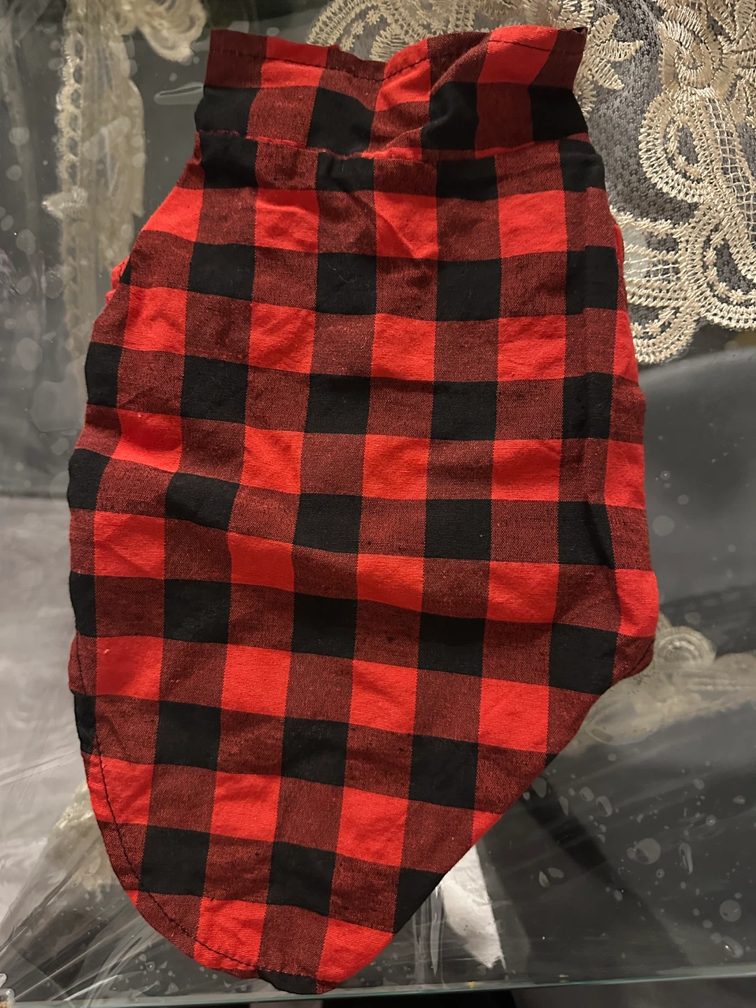 Pup Crew Plaid Dog Pajamas - Red/Green Plaid - photo 3