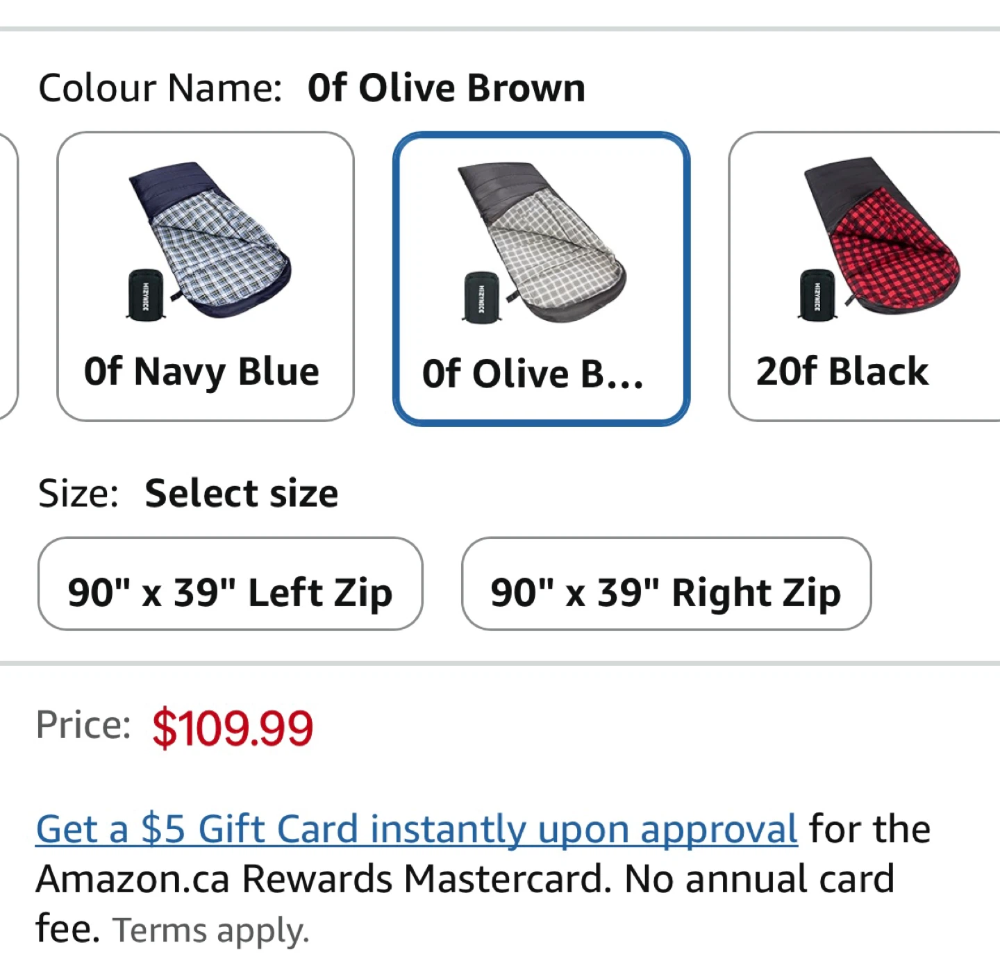 HizyNice 0 Degree Rectangular Sleeping Bag - Olive Brown - photo 4