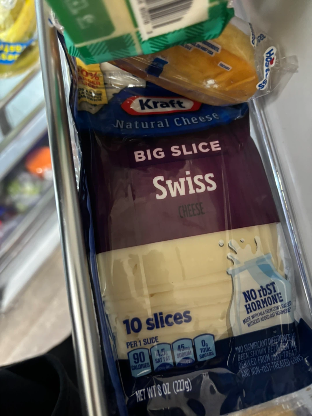 Kraft Big Slice Swiss Cheese, 10 Slices