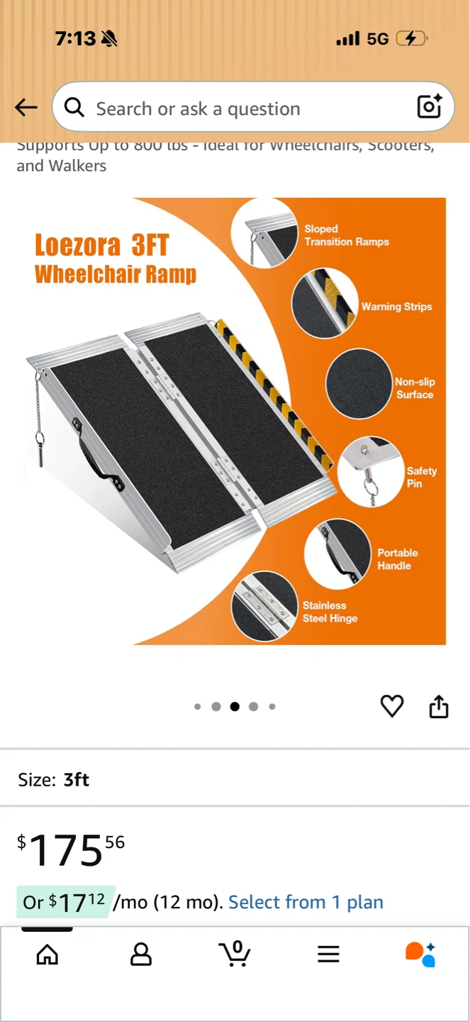 3FT Portable Wheelchair / Pet Ramp - photo 5