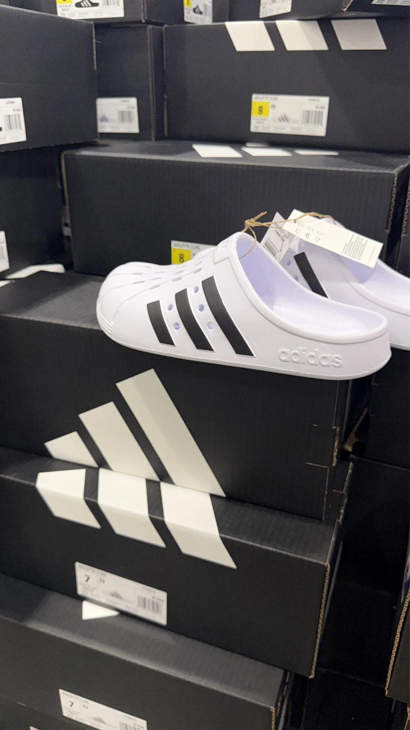 Adidas Slides Sandals White Black Size 7&8&9 - photo 2