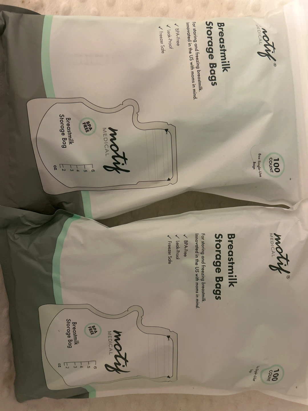 Motif Medical Breastmilk Storage Bags - 100 Count