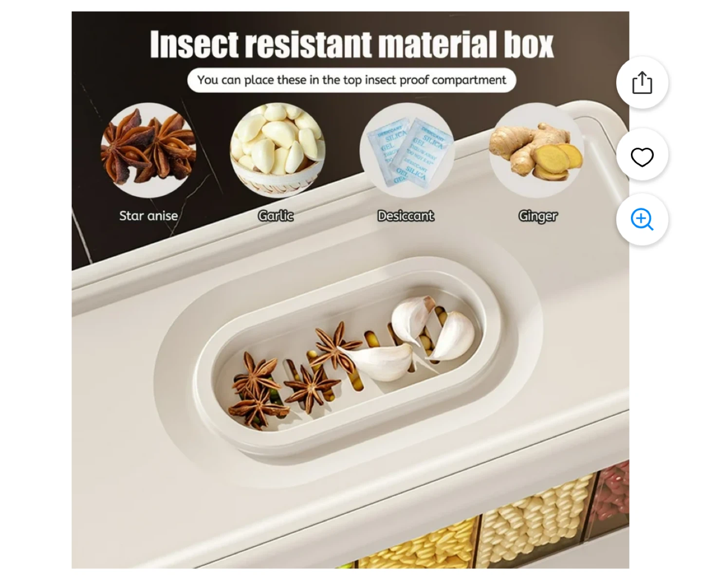 AOMOTA 5-Compartment Dry Food Dispenser - photo 2