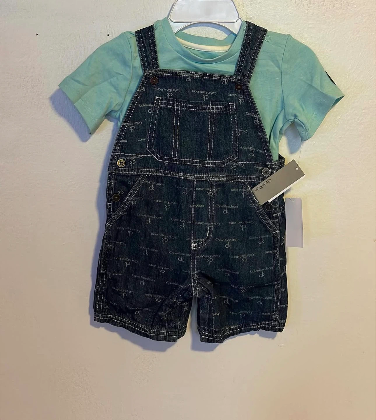 BOYS 2PC OVERALL SUITE (SIZE:24 MONTHS)