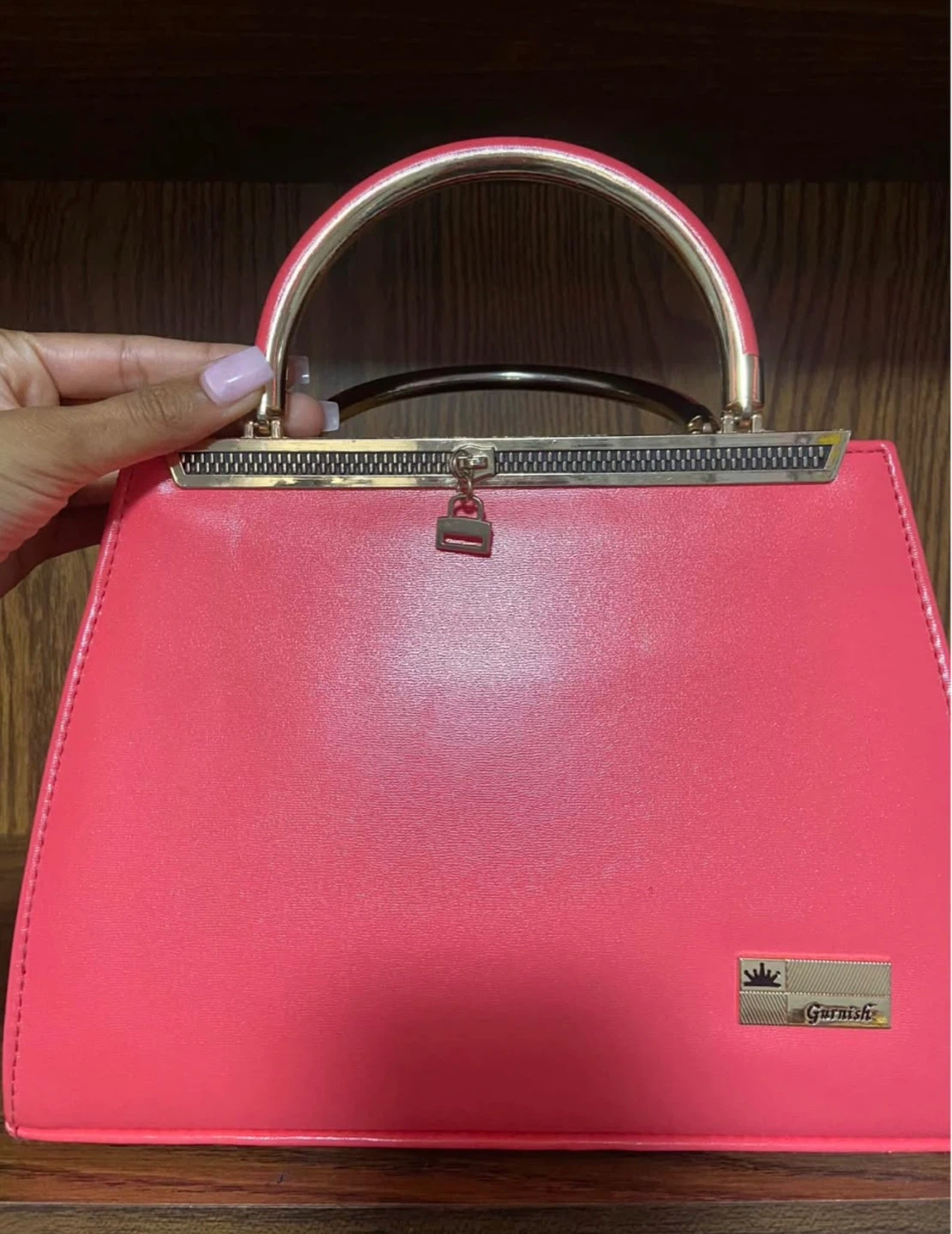 Gurnish Pink Top Handle Handbag