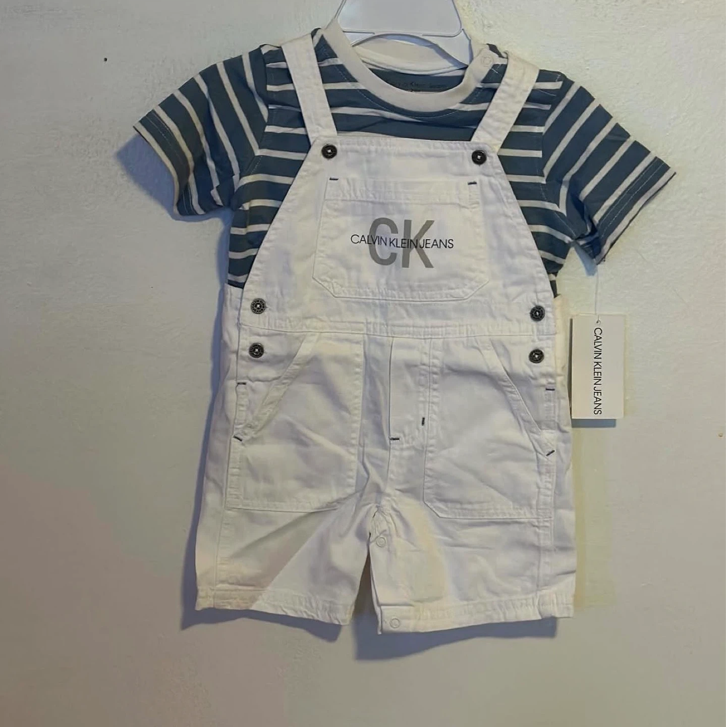 BOYS 2PC OVERALL SUITE (SIZE:24 MONTHS)