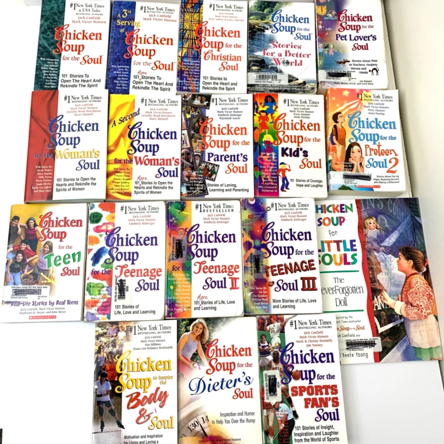 Chicken Soup Soul Book Lot Inspirational Self Help 17 Books