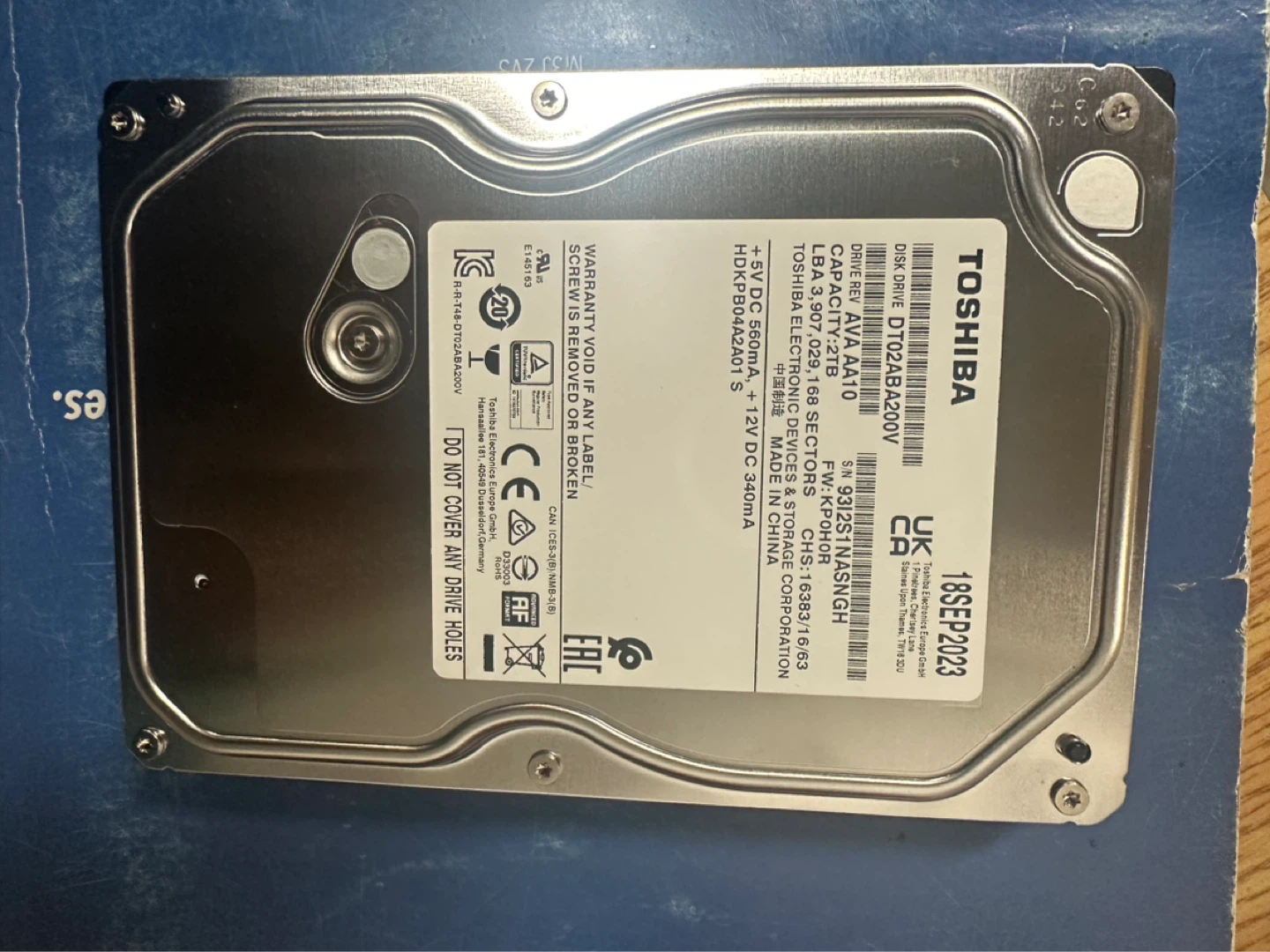 Toshiba 2TB Internal Hard Drive