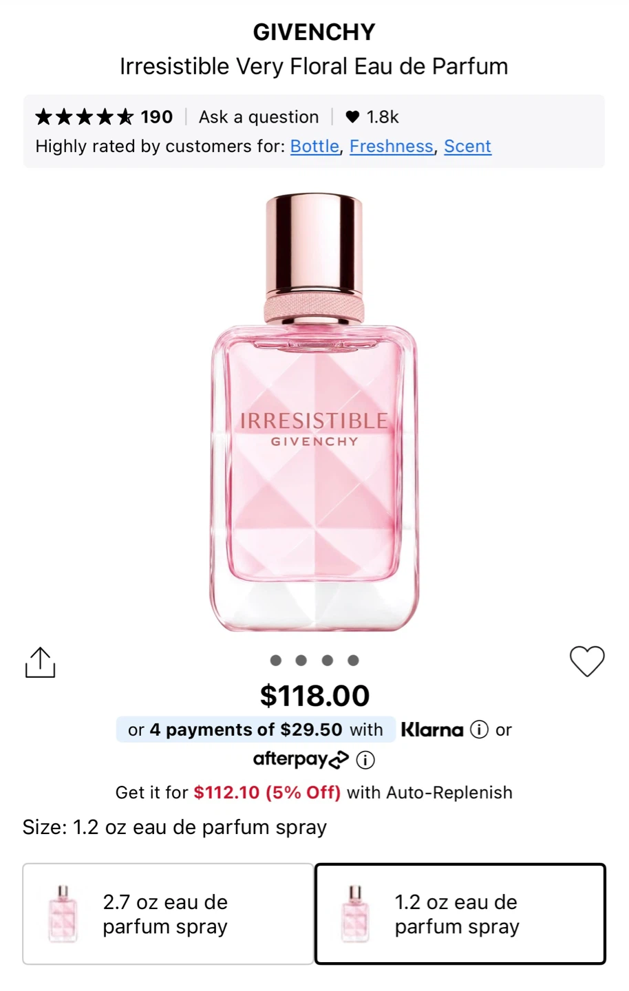 Givenchy Irresistible Very Floral Eau de Parfum 1.2 oz