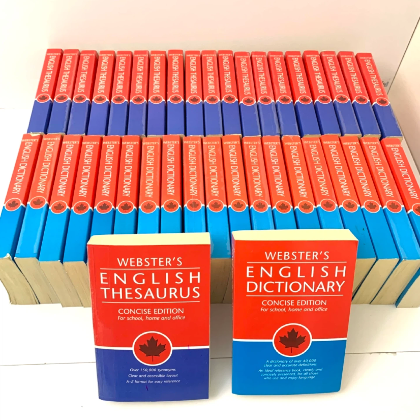 Websters Dictionary Thesaurus Book Lot Reference 40 Books Set