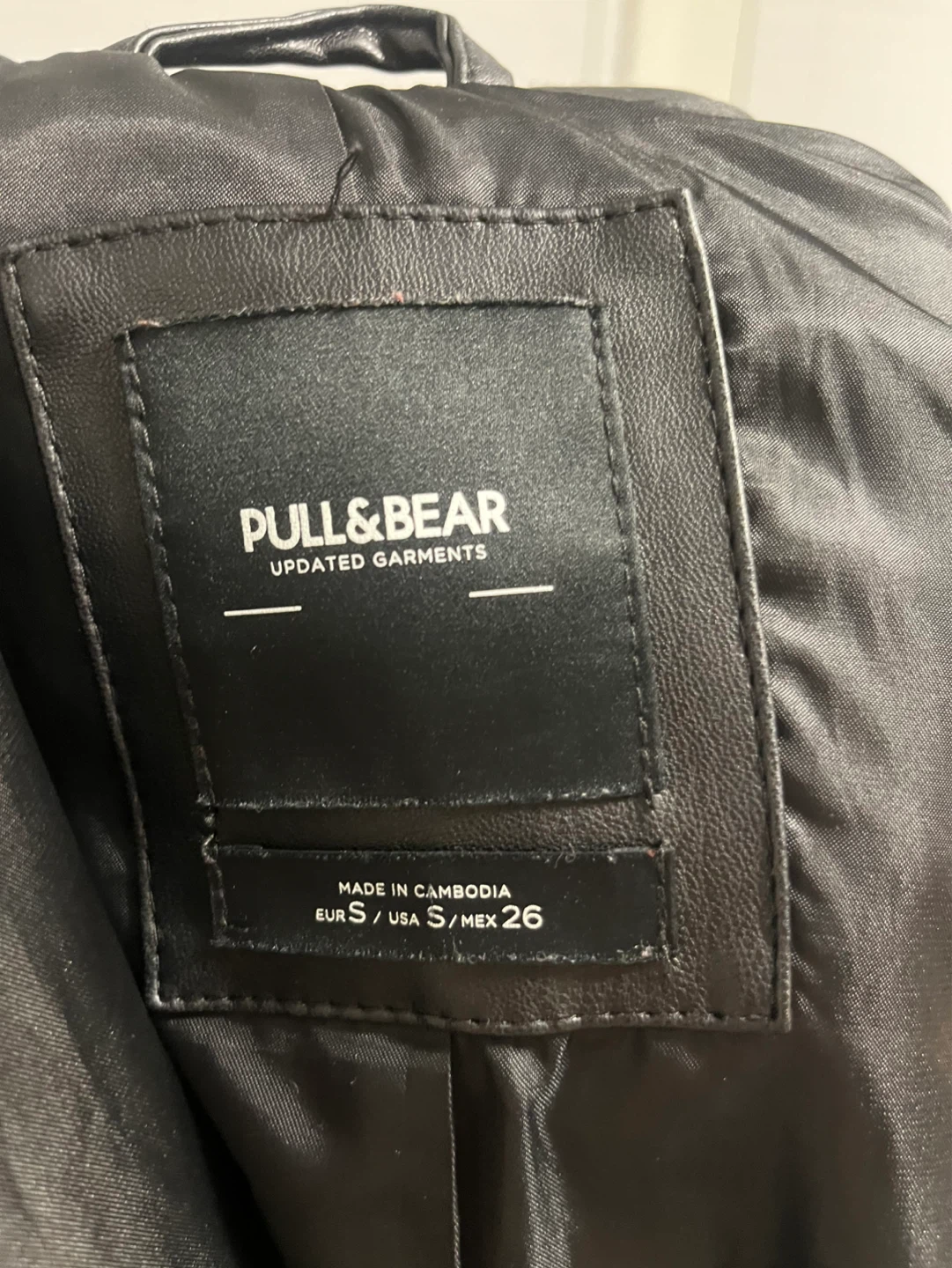 PULL&BEAR Black Faux Leather Blazer - Size S - photo 2