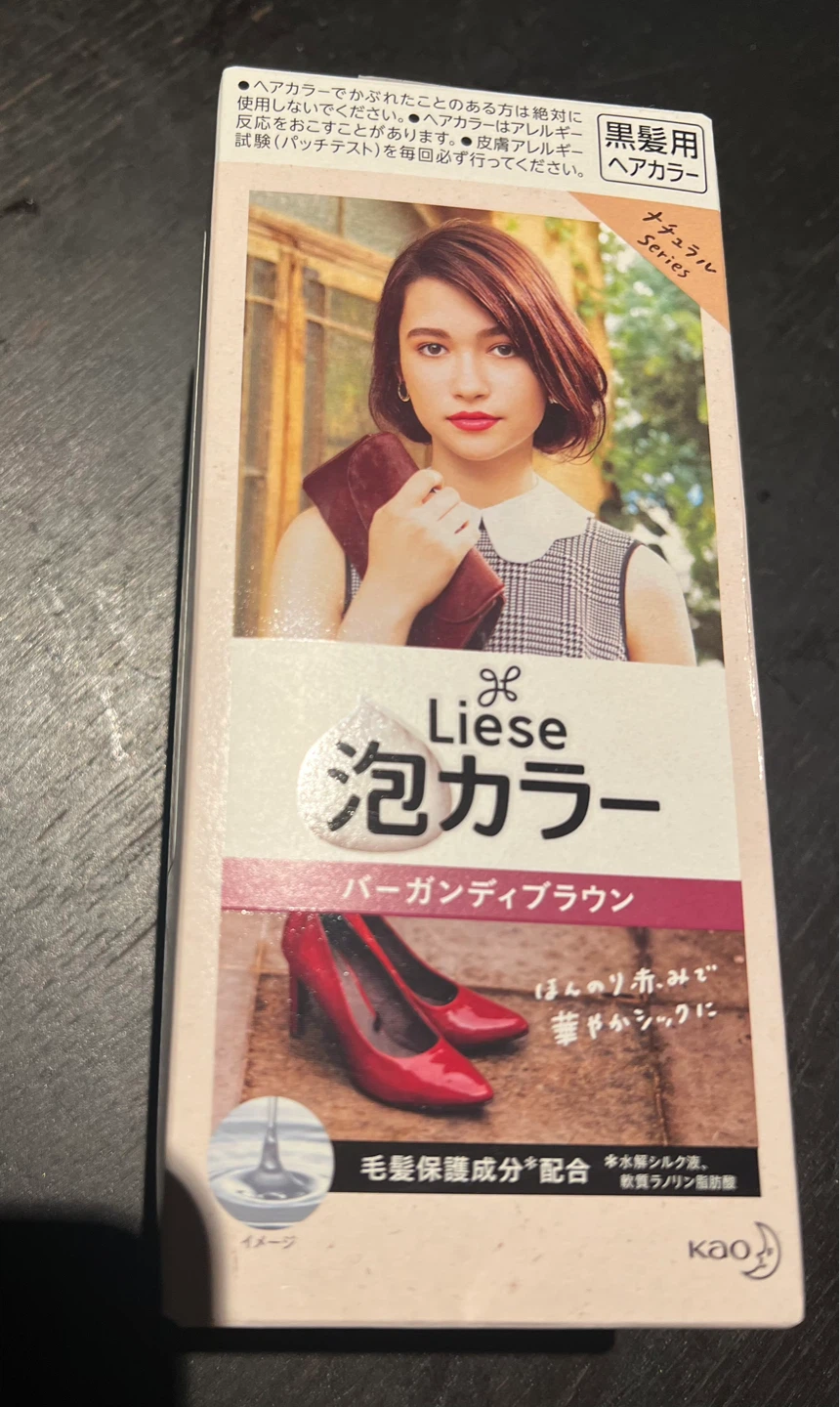 Boxed Japanese hair dye - Burgundy Brown