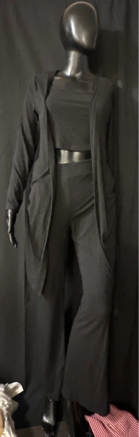 3-Piece Ribbed Knit Lounge Set - photo 4