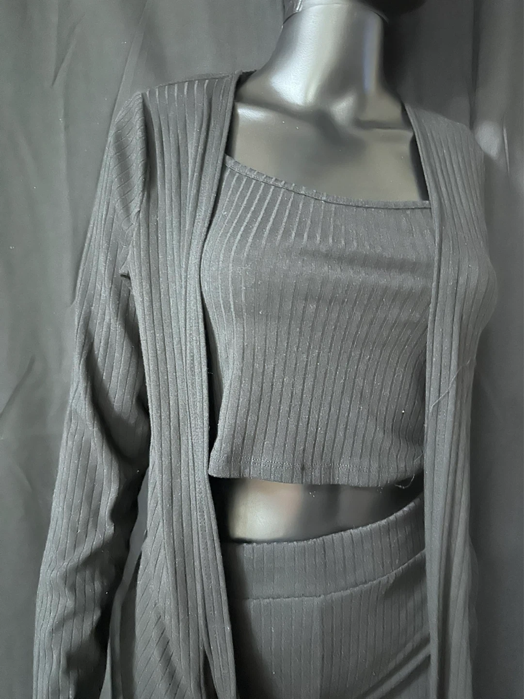 3-Piece Ribbed Knit Lounge Set - photo 2