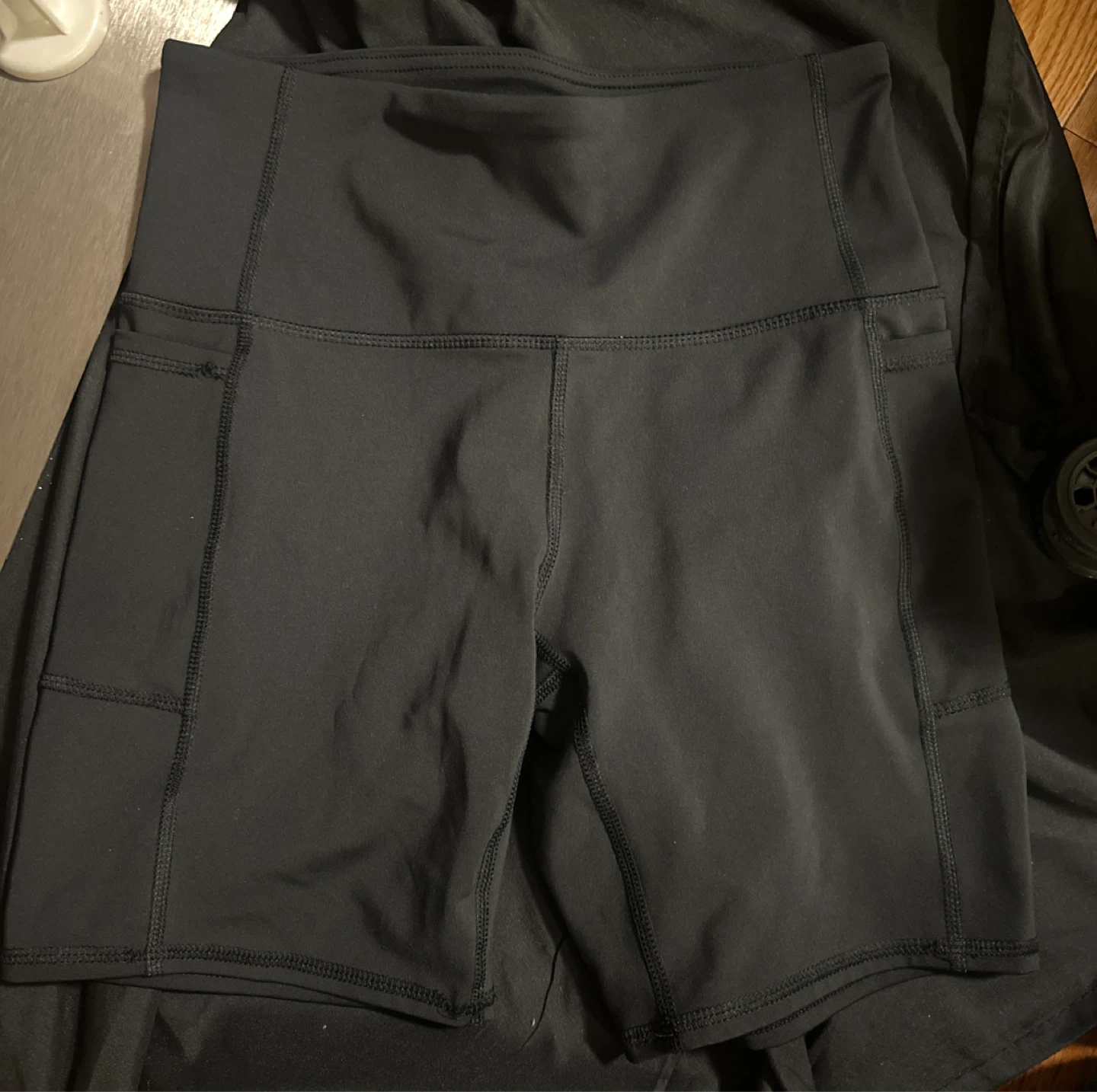 Black Athletic Shorts with Pockets