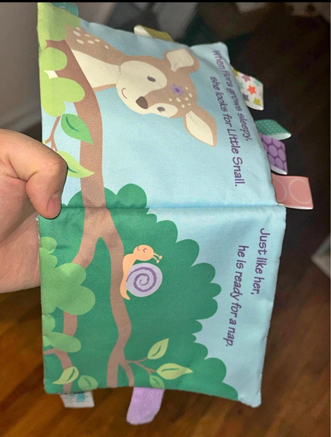 Soft Baby Cloth Book with Deer and Snail