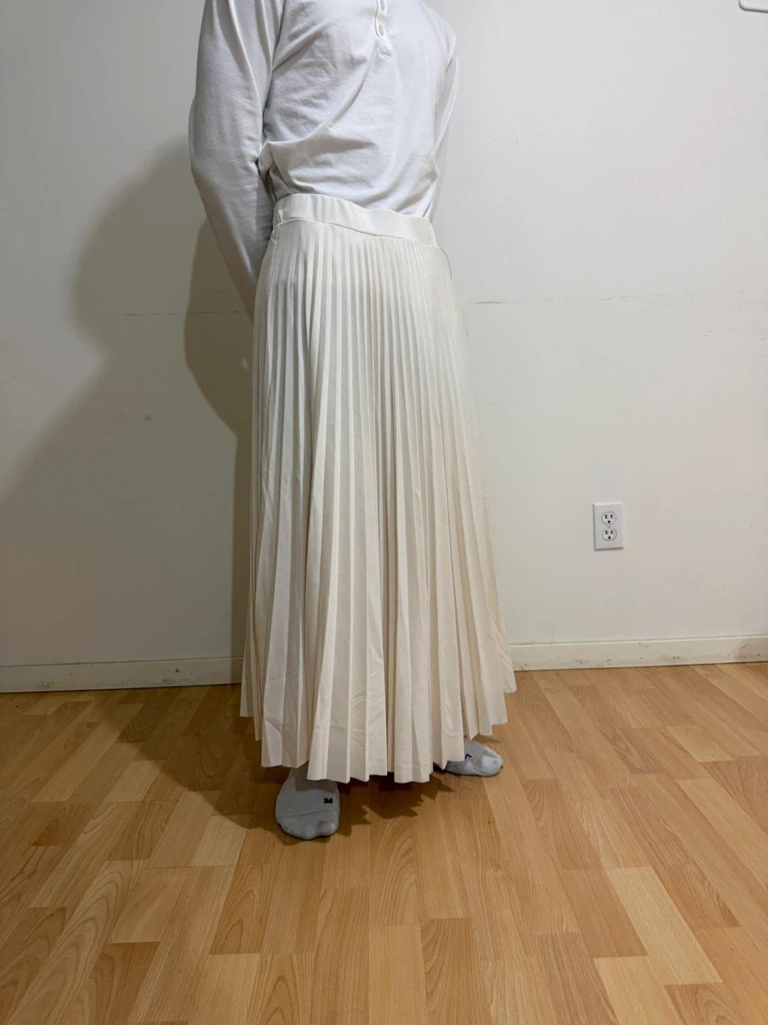 Autres Filles Cream Pleated Midi Skirt Size S/P - photo 4