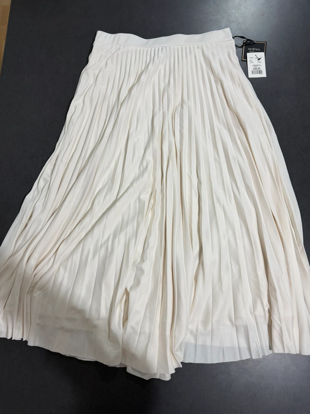 Autres Filles Cream Pleated Midi Skirt Size S/P - photo 2