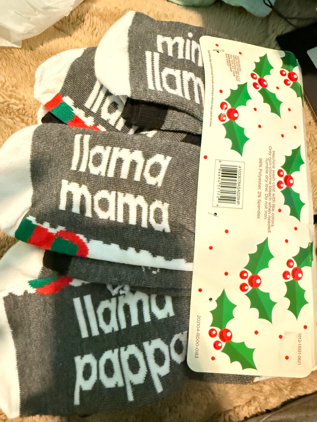 Happy Holiday Family Fun Socks - 4 Pairs - photo 3