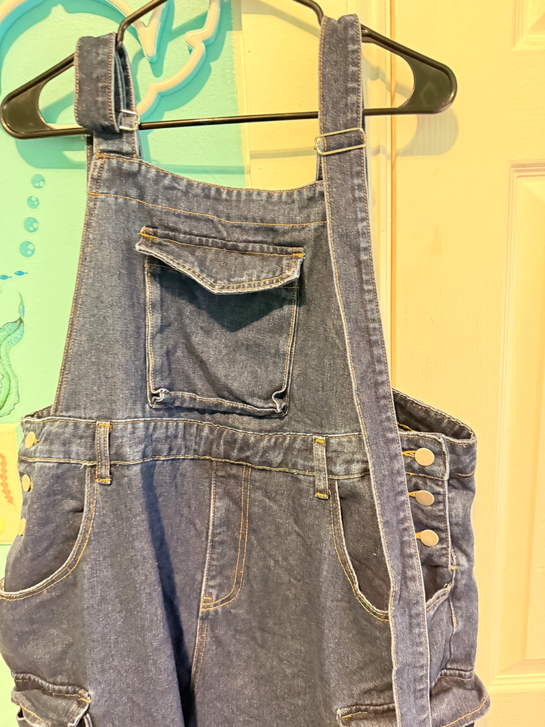 Klein Curve Denim Cargo Overalls Size 1XL - photo 3
