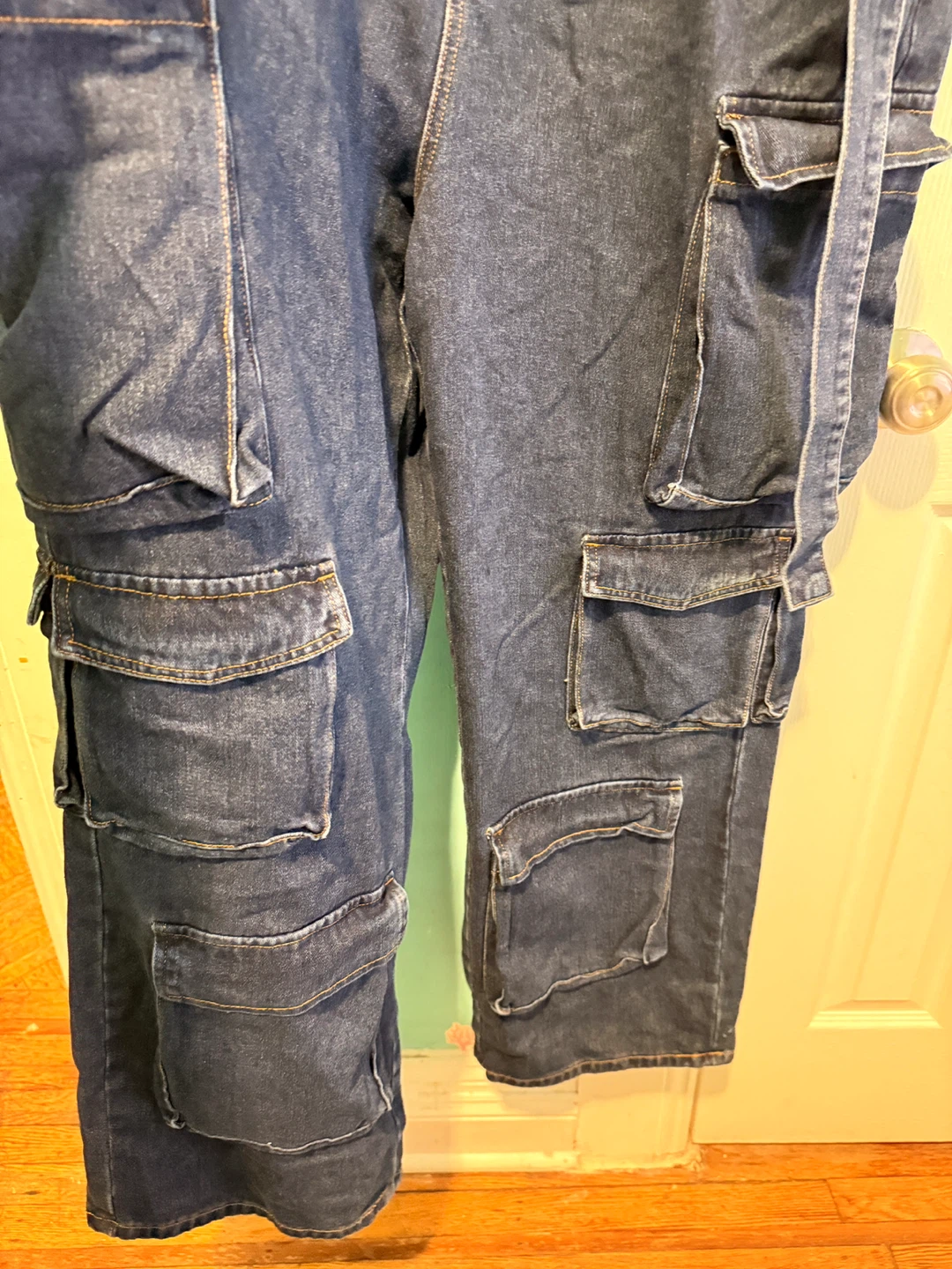 Klein Curve Denim Cargo Overalls Size 1XL - photo 2