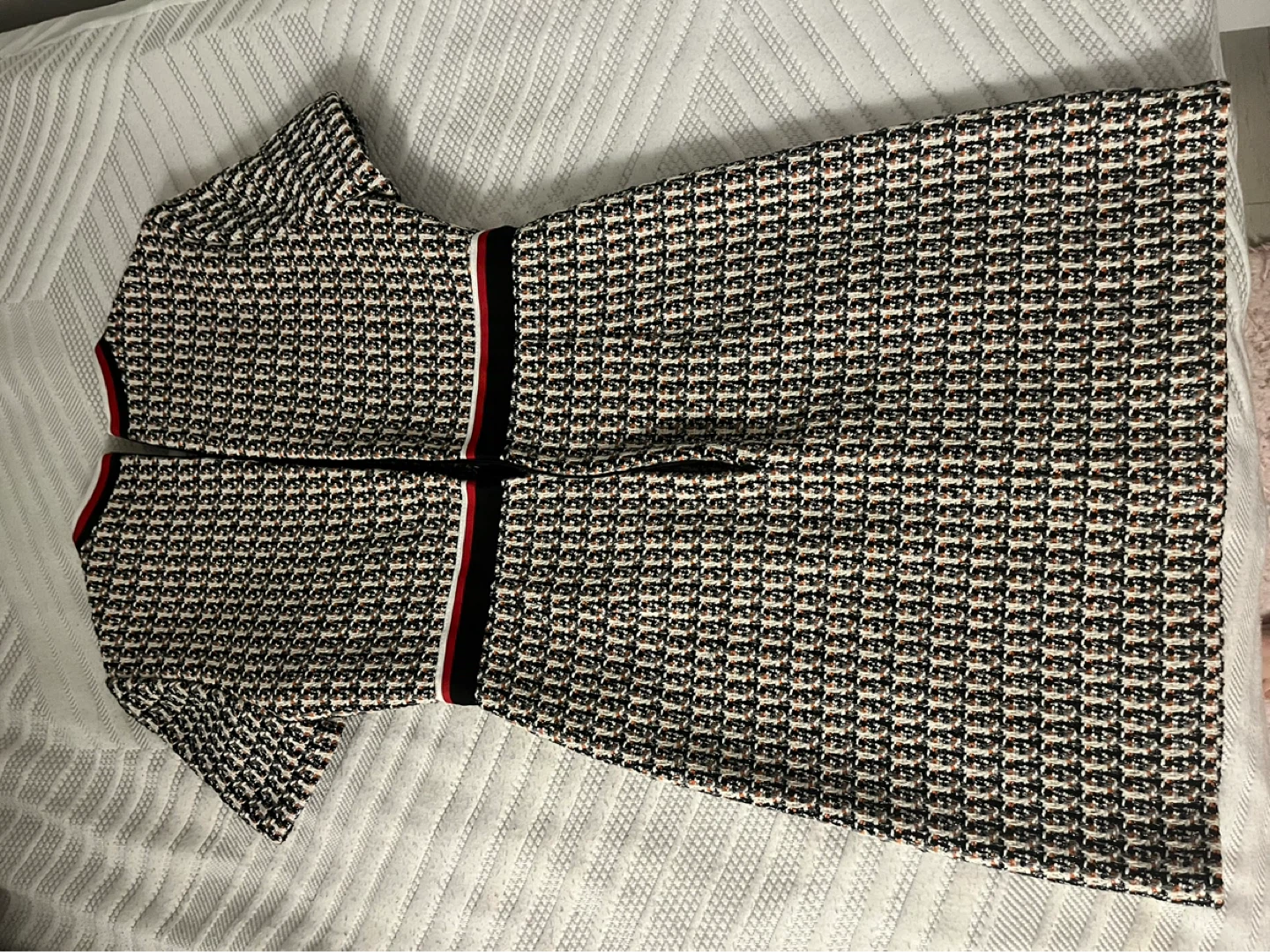 MAJE Lurex Tweed Style Dress with Bands - photo 4