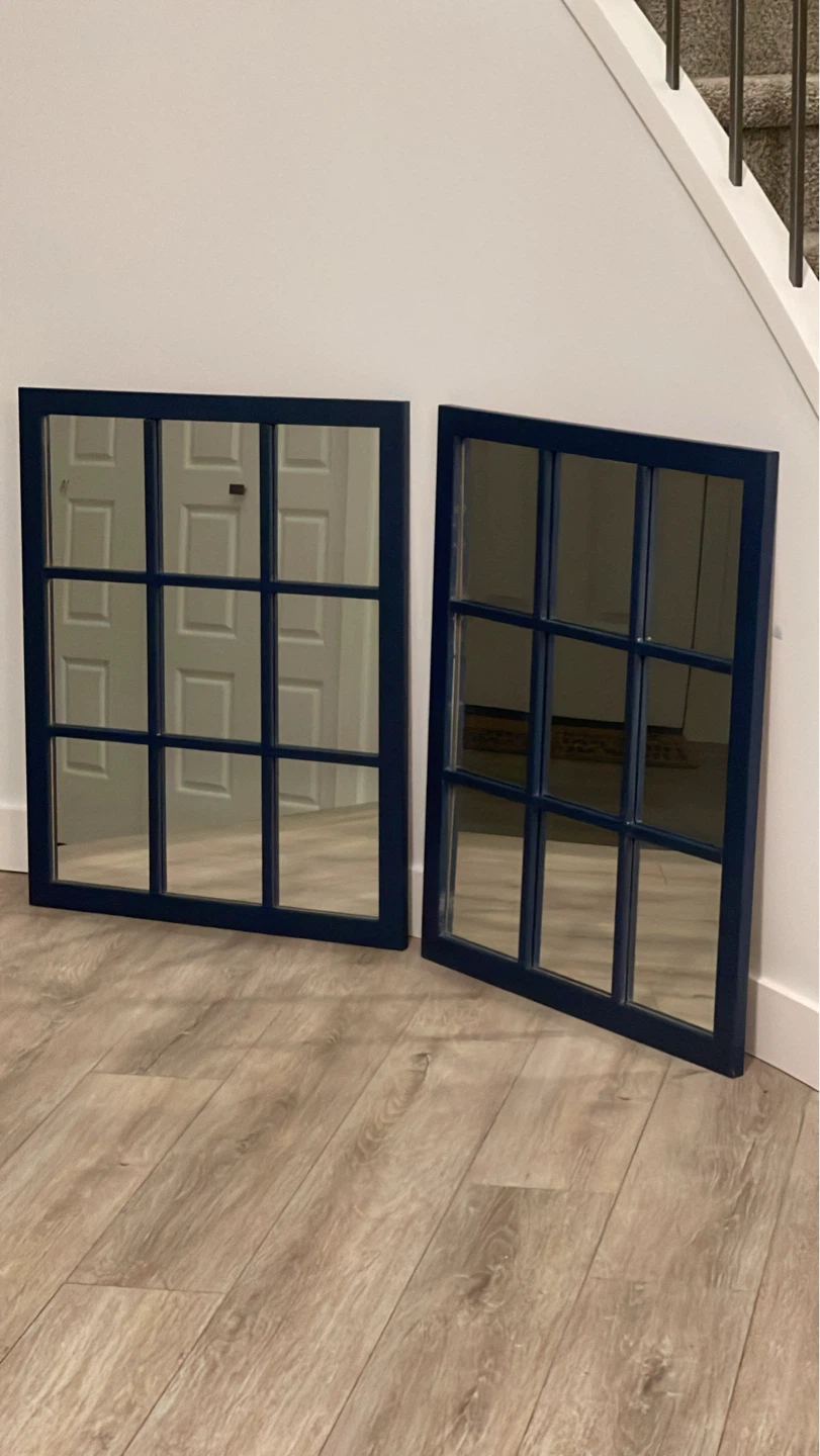 Large Navy Blue Mirrors